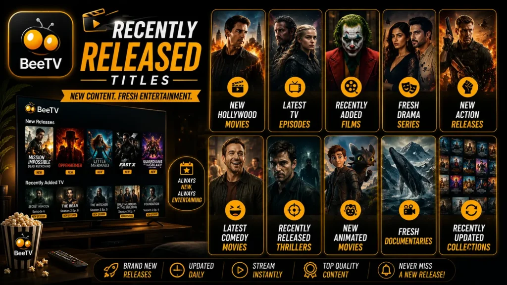 Recently Released Titles of BeeTv